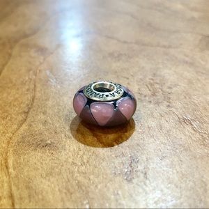 Pandora Purple Triangles Glass Bead